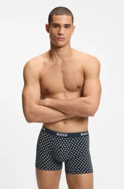 Three-pack of stretch-cotton logo-waistband boxer briefs