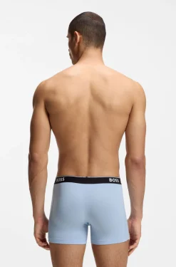 Three-pack of stretch-cotton logo-waistband boxer briefs