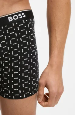 Three-pack of stretch-cotton logo-waistband boxer briefs