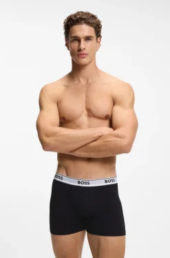Three-pack of stretch-cotton logo-waistband boxer briefs