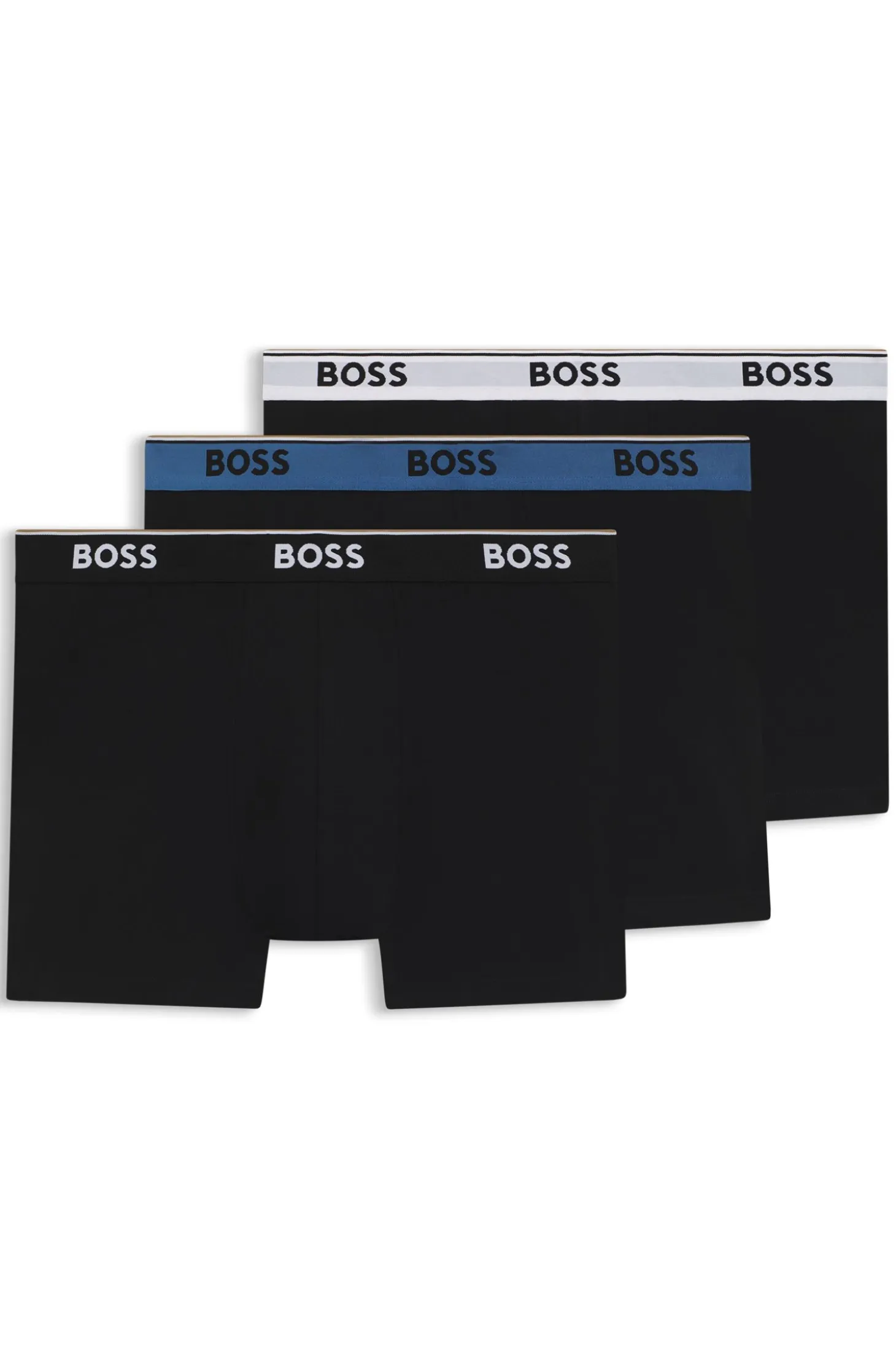 Three-pack of stretch-cotton logo-waistband boxer briefs