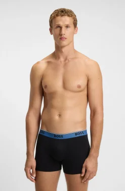 Three-pack of stretch-cotton logo-waistband boxer briefs