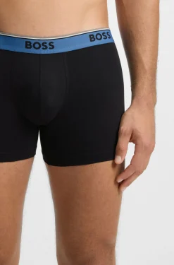 Three-pack of stretch-cotton logo-waistband boxer briefs