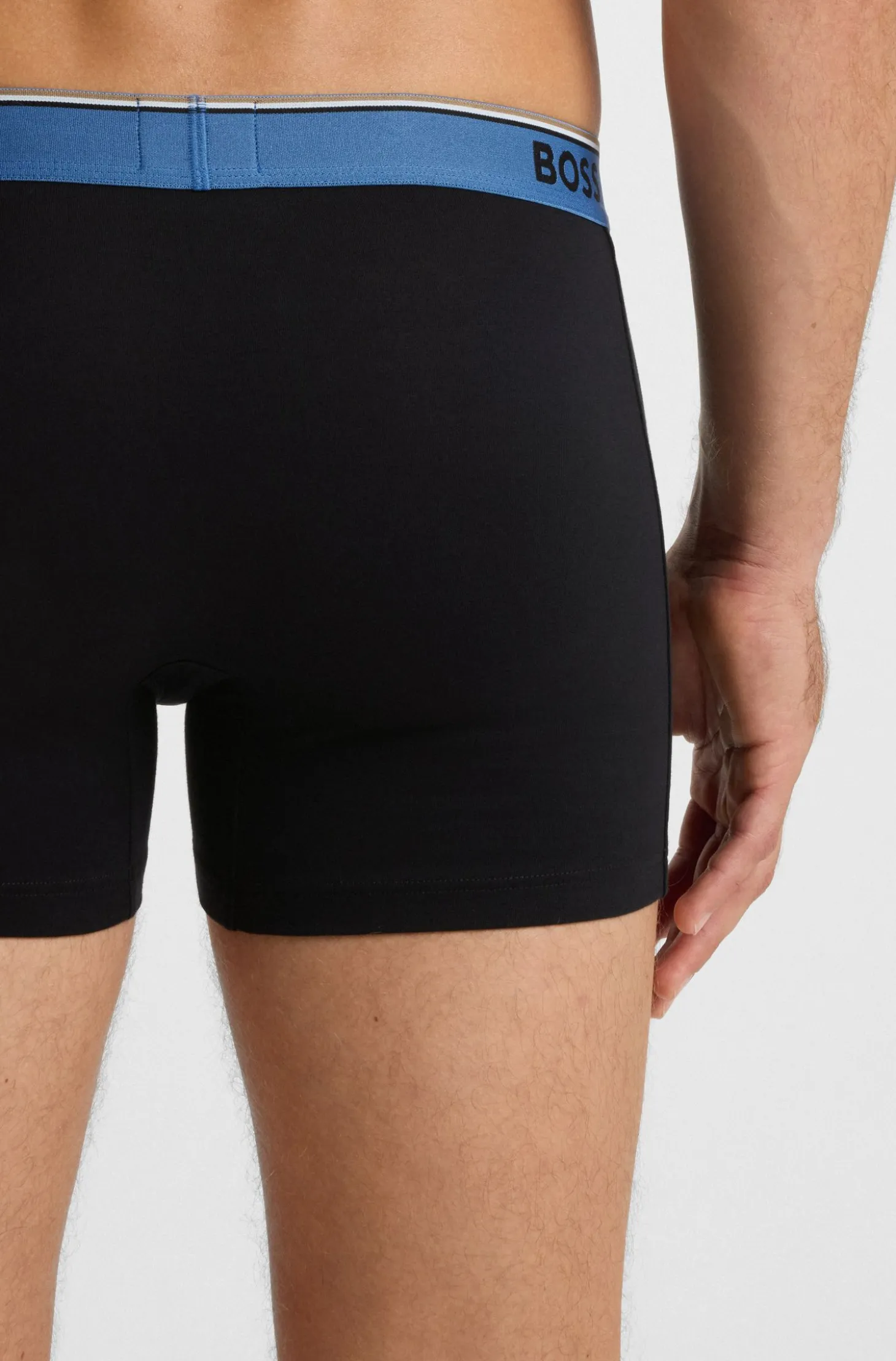 Three-pack of stretch-cotton logo-waistband boxer briefs