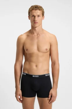 Three-pack of stretch-cotton logo-waistband boxer briefs
