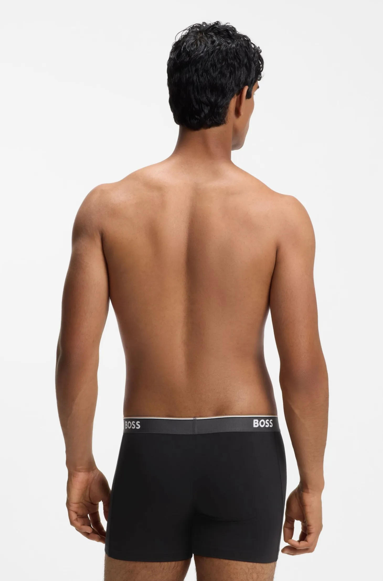 Three-pack of stretch-cotton logo-waistband boxer briefs