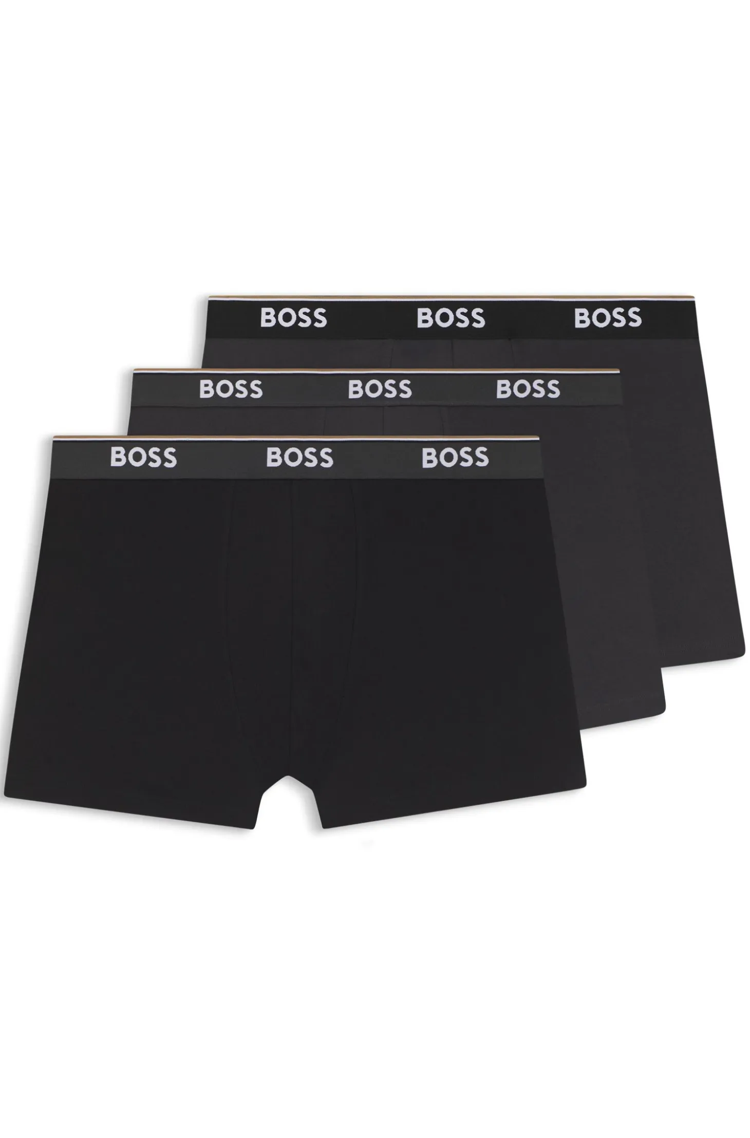 Three-pack of stretch-cotton logo-waistband boxer briefs