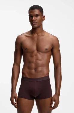 Three-pack of stretch-cotton trunks with logo waistbands