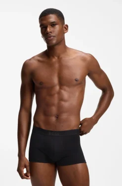 Three-pack of stretch-cotton trunks with logo waistbands