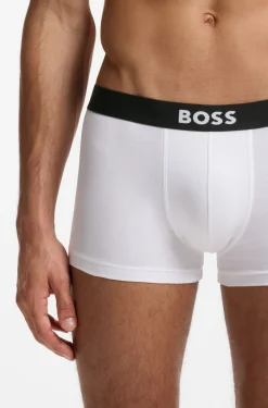 Three-pack of stretch-cotton trunks with logo waistbands