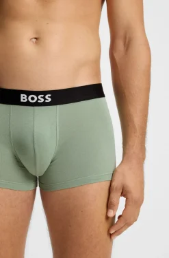 Three-pack of stretch-cotton trunks with logo waistbands