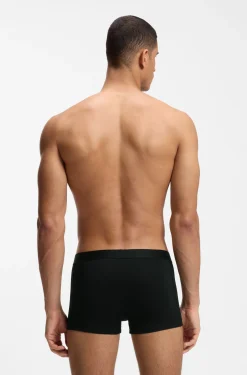 Three-pack of stretch-cotton trunks with logo waistbands