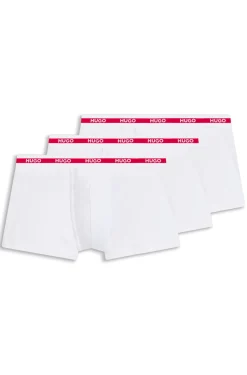 Three-pack of stretch-cotton trunks with logo waistbands