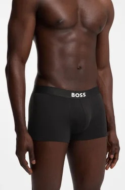 Three-pack of stretch-cotton trunks with logo waistbands