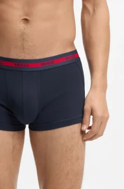 Three-pack of stretch-cotton trunks with logo waistbands