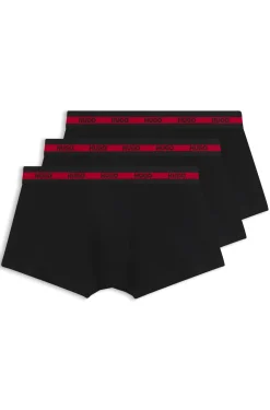 Three-pack of stretch-cotton trunks with logo waistbands