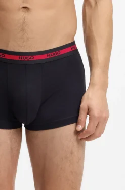 Three-pack of stretch-cotton trunks with logo waistbands
