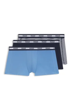 Three-pack of trunks in stretch cotton