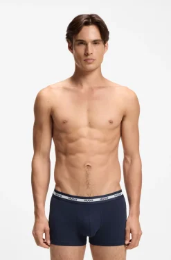 Three-pack of trunks in stretch cotton