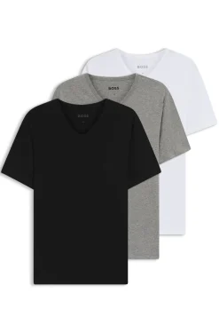 Three-pack of V-neck underwear T-shirts in cotton