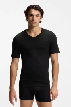 Three-pack of V-neck underwear T-shirts in cotton
