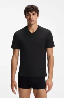 Three-pack of V-neck underwear T-shirts in cotton