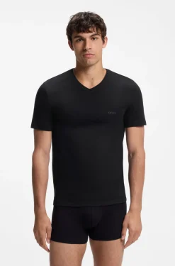 Three-pack of V-neck underwear T-shirts in cotton