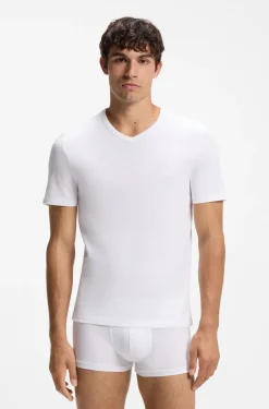 Three-pack of V-neck underwear T-shirts in cotton