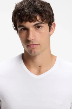 Three-pack of V-neck underwear T-shirts in cotton