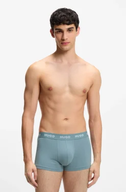Three-pack trunks with jacquard logo waistband