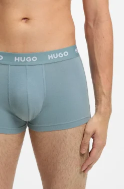 Three-pack trunks with jacquard logo waistband