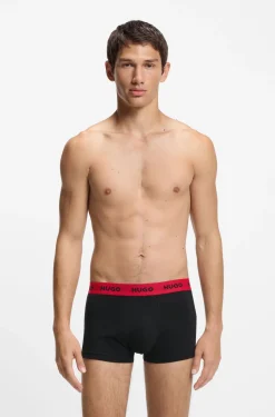 Three-pack trunks with jacquard logo waistband