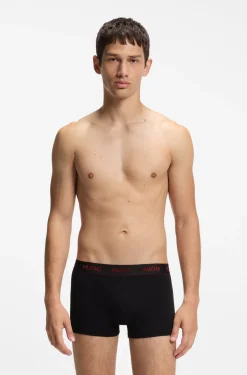 Three-pack trunks with jacquard logo waistband