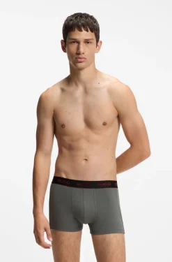 Three-pack trunks with jacquard logo waistband