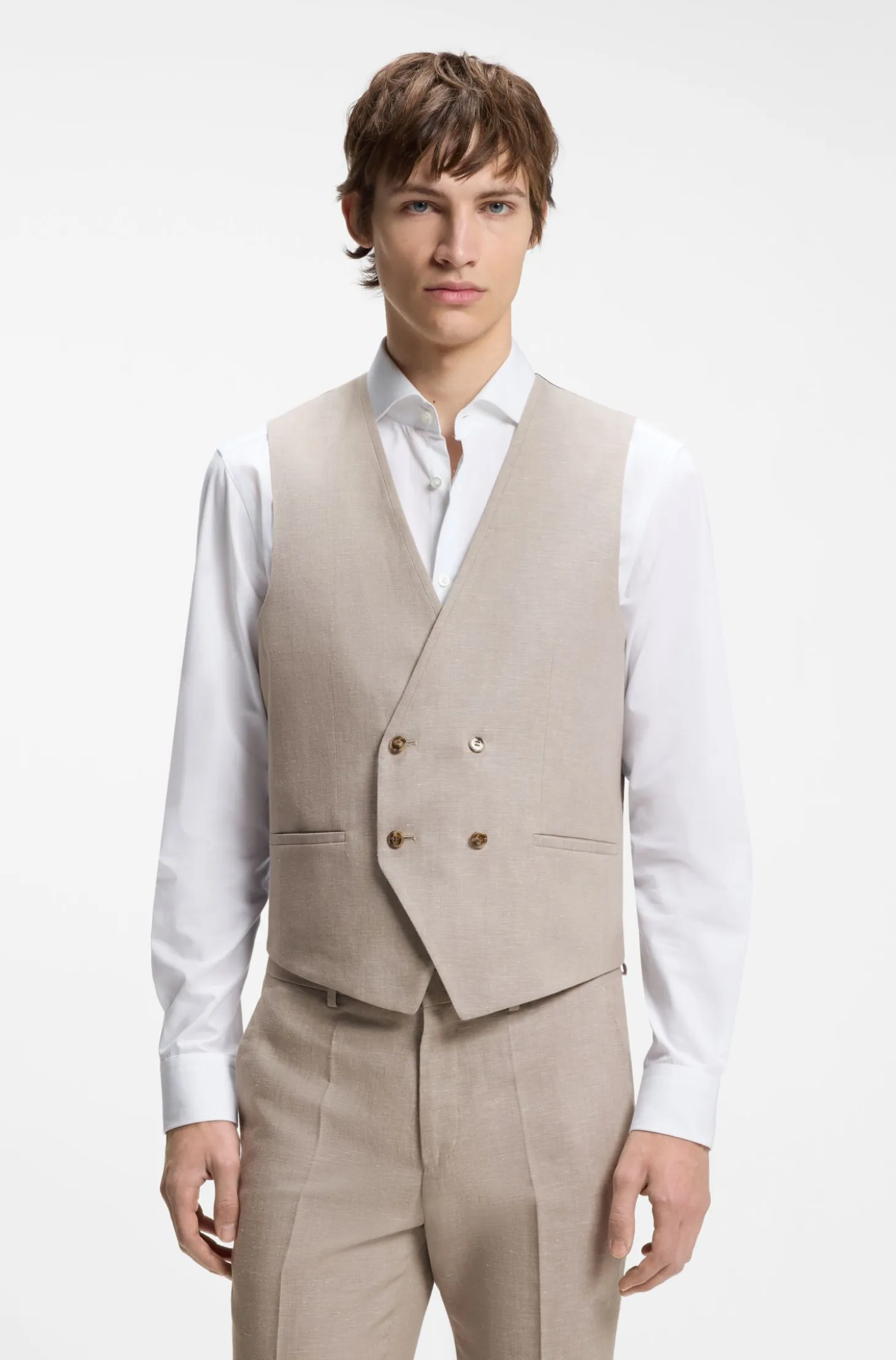 Three-piece extra-slim-fit suit
