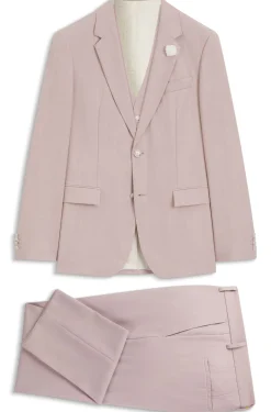 Three-piece slim-fit suit in virgin wool