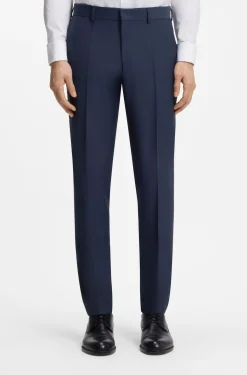 Three-piece slim-fit suit in virgin wool