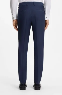 Three-piece slim-fit suit in virgin wool