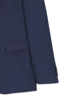 Three-piece slim-fit suit in virgin wool