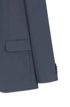 Three-piece slim-fit suit with zip-up waistcoat