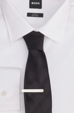 Tie clip with engraved logo