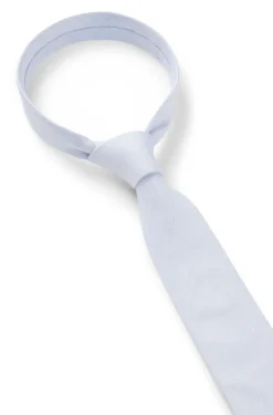 Tie in cotton and linen