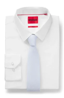 Tie in cotton and linen
