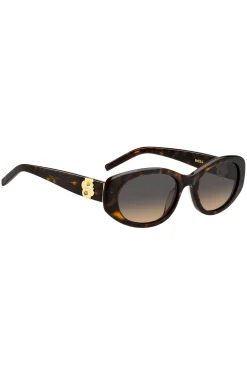 Tortoiseshell-acetate sunglasses with Double B monogram