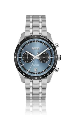 TOURMASTER Blue-dial watch with multi-link bracelet