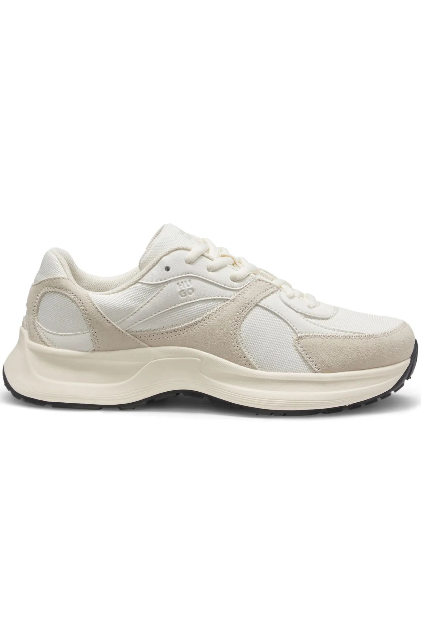 Trainers in canvas, leather and suede