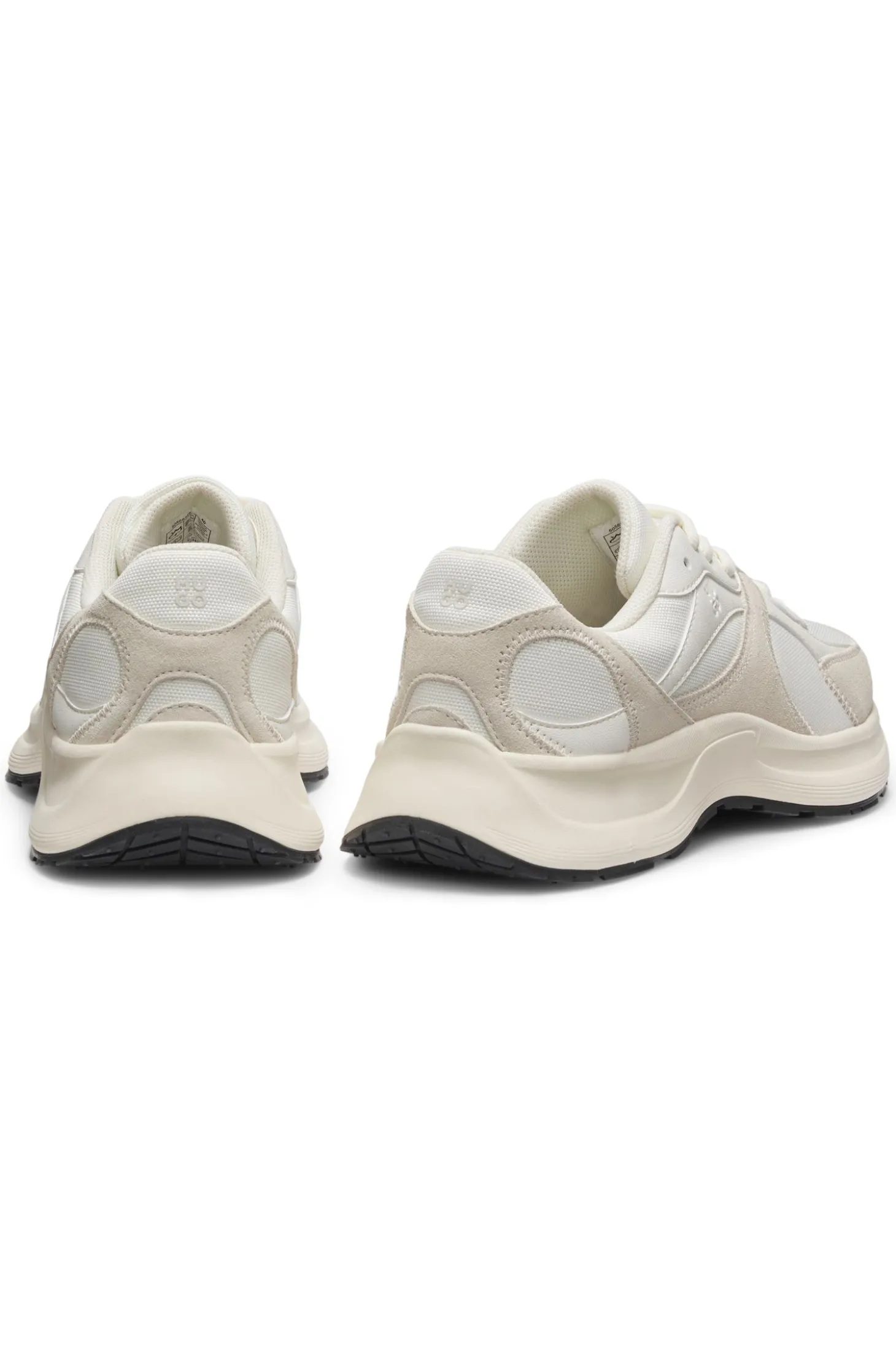 Trainers in canvas, leather and suede