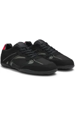 Trainers in mesh and faux suede