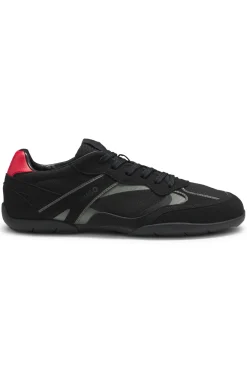 Trainers in mesh and faux suede