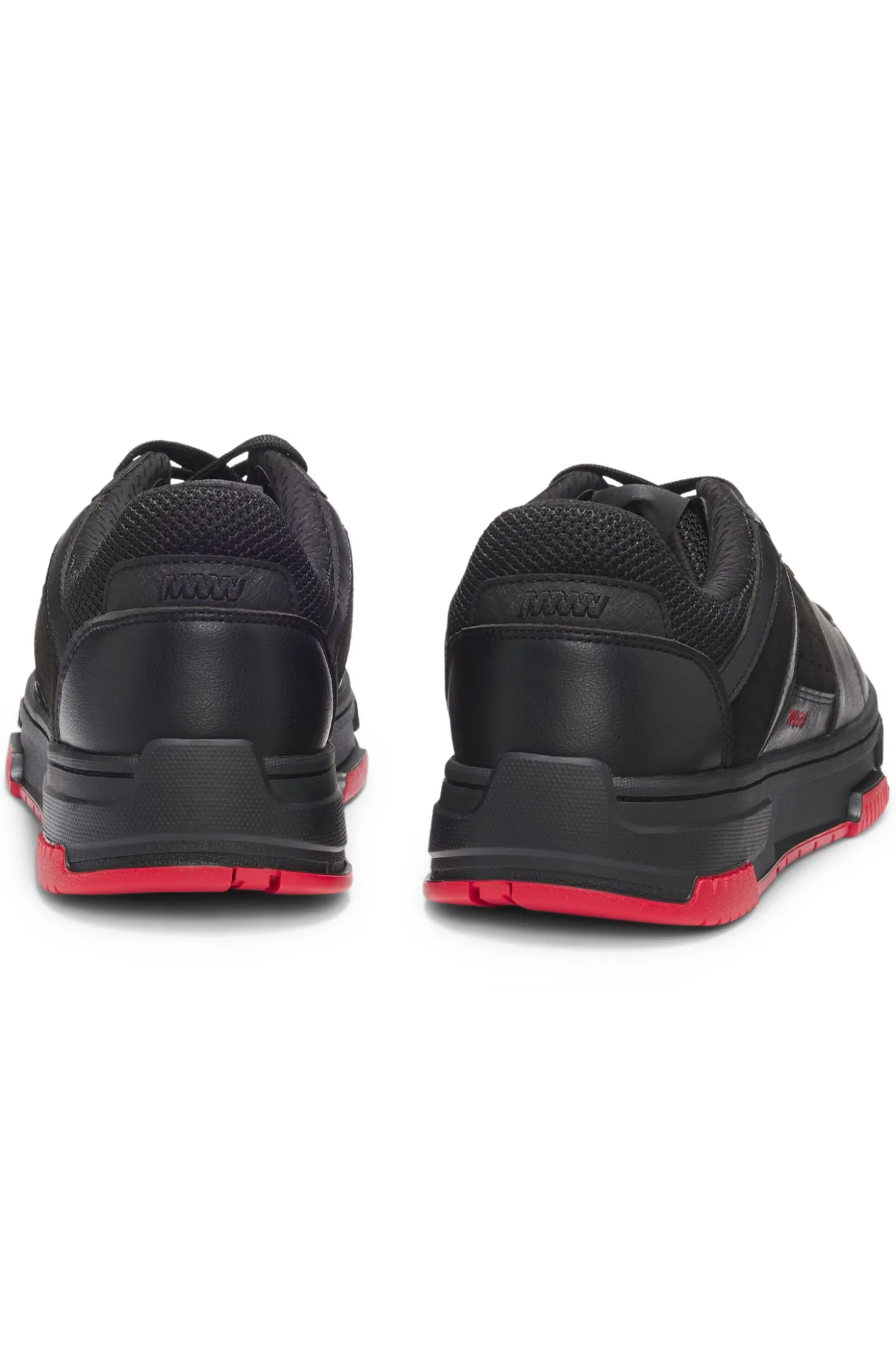 Trainers with mesh and faux leather